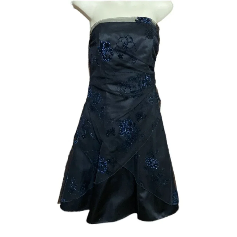 Onyx Nite Strapless Formal Dress Black Size 6 - Picture 10 of 14